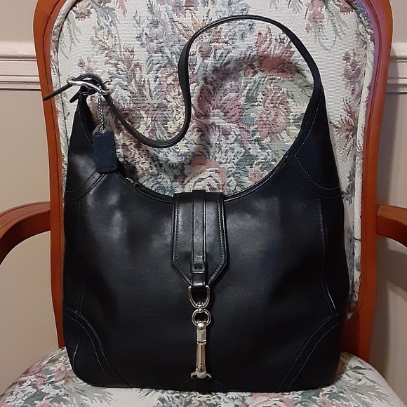 Coach Large Leather Tobacco Hobo Shoulder Bag - Picture 1 of 13